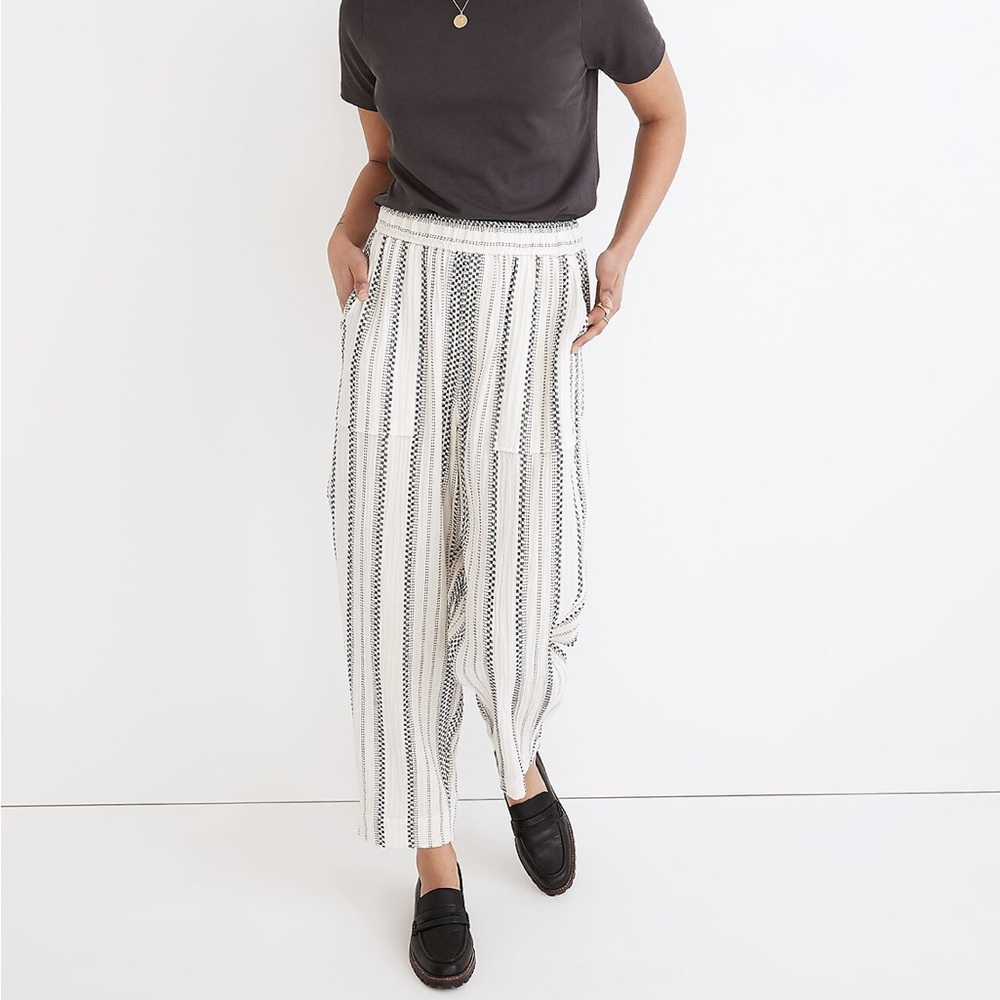 Madewell Lightspun Pull-On Balloon Pants in Antique Cream